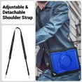 thumbnail image 3 of ELEHOLD Case for iPad Pro10.5 2017/air3 10.5 2019 9th/8th/7th Generation, 15ft Drop Protection Shockproof Rugged Case with 360° Rotating Stand & Handle Grip &Shoulder Strap,Darkblue, 3 of 8