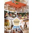 thumbnail image 5 of Coastal Coral Table Cloth, Orange White Ocean Marine Nautical Beach Waterproof Tablecloth for Square Tables, Reusable Washable Fabric Table Cover for Restaurant Kitchen Dining Tables 60"x60", 5 of 6