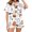 White&&100, variant on CONROSES Womens Halloween Pajama Set 2 Peice Hallowmas Pjs Ghost Pumpkin Graphic Short Sleeve Tops Shorts Loungewear Sets Cozy Nightwear Sleepwear