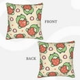 thumbnail image 3 of Bingfone Frog Hold Strawberry Linen Throw Pillow Covers Cushion Case Pocket Button Vintage Farmhouse Pillowcase For Sofa Couch Bed 20"X20", 3 of 9