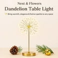 thumbnail image 4 of Mini Table Dandelion Gold, Mini LED Lamp Centerpiece for Christmas Decor, Weddings, Home Party, Holiday Table Decoration, 4 of 6