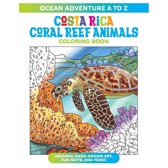 Earth Love Ocean Adventure A to Z: Costa Rica Coral Reef Animals Coloring Book, (Paperback)