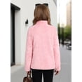 thumbnail image 5 of Usaibhir Girls Fleece Jacket Sherpa Fall Winter Full Zip Fuzzy Coat Outwear with Pockets 5-14T, 5 of 8