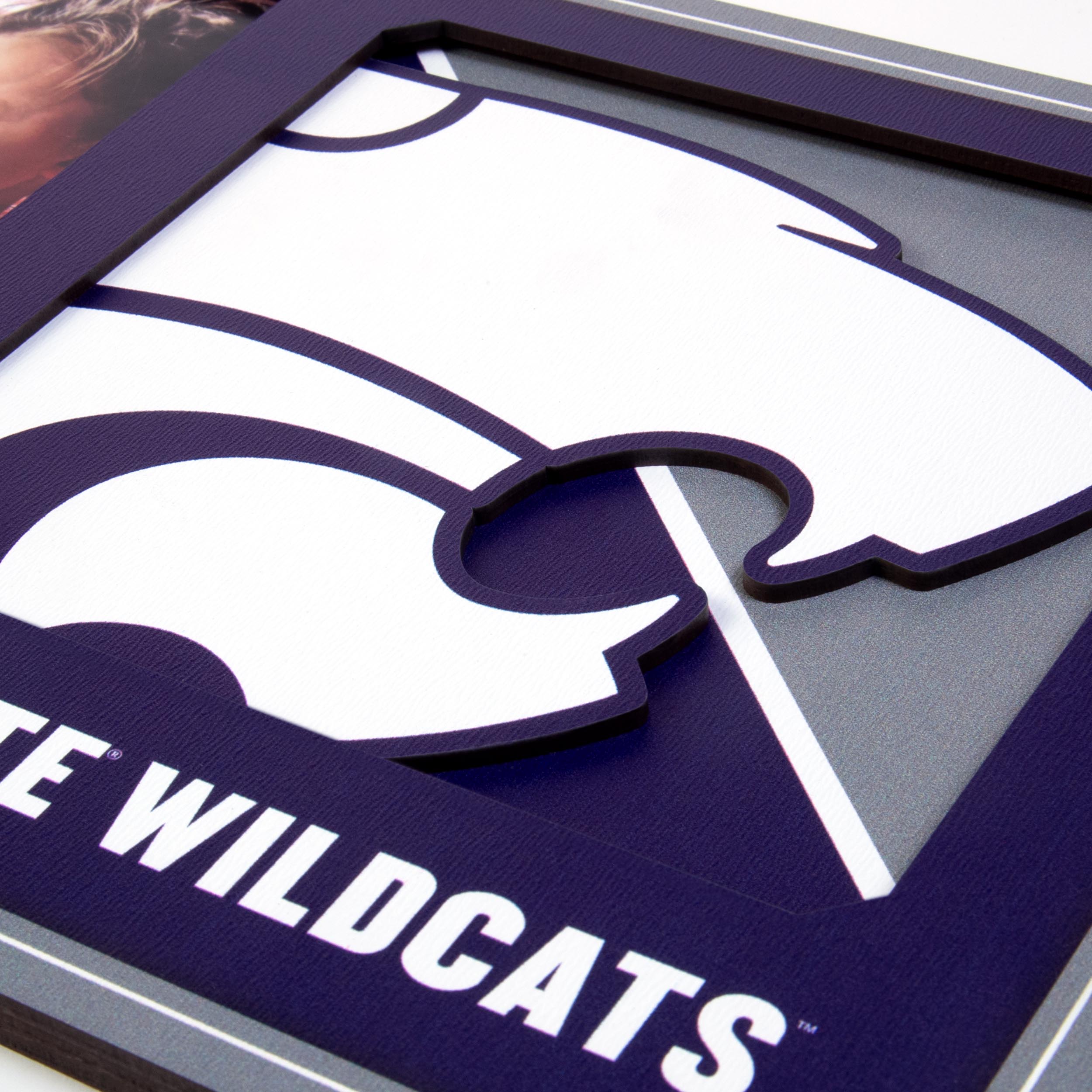 Kansas State Wildcats 3D Logo Picture Frame