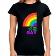 thumbnail image 2 of It's OK to Be Gay Equality LGBTQ Pride Rainbow Lesbian Gay Womens T Shirts, 2 of 8