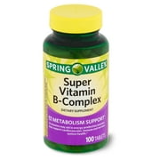 Spring Valley Super Vitamin B-Complex Dietary Supplement, 100 count