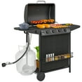 thumbnail image 1 of Outsunny 4+1 Burner Propane Gas BBQ Grill, Portable Gas Grill, Black, 1 of 10
