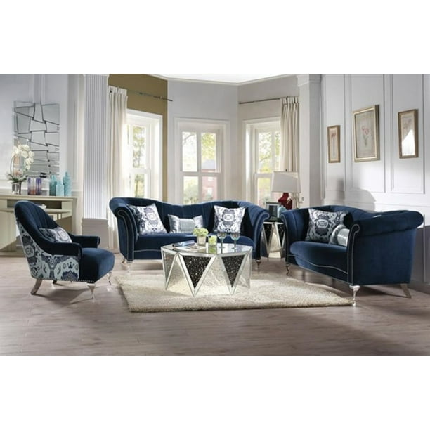 Accent Chair Blue Velvet Com, Blue Velvet Chairs Living Room