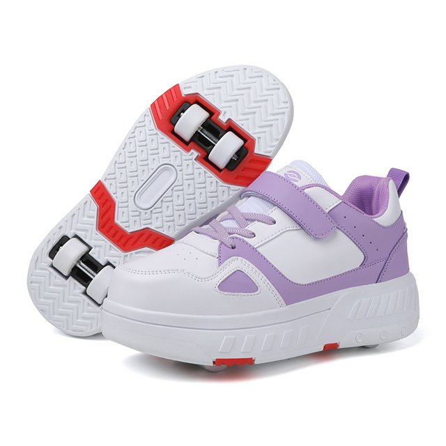 Zapatos con ruedas de cuatro ruedas para niños y niñas, zapatos con ruedas para niños y niñas, zapatos de patinaje para estudiantes, zapatos de deformación
