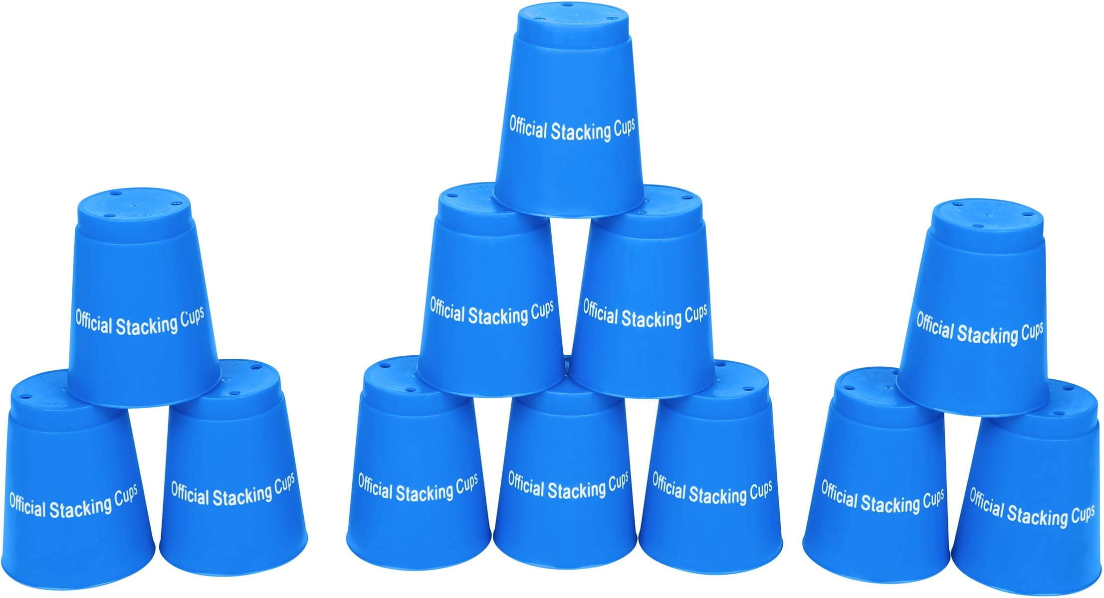 Quick Stack Cups - Set of 12 Sport Stacking Cups - By Trademark