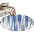 thumbnail image 6 of Blue Gray Round Rug 3ft Washable Circle Entryway Rugs Non Slip Modern Simple Abstract White Ombre Texture Area Rug Indoor Floor Carpet for Bedroom Kitchen Living Room Home Office Dining Room Nursery, 6 of 8
