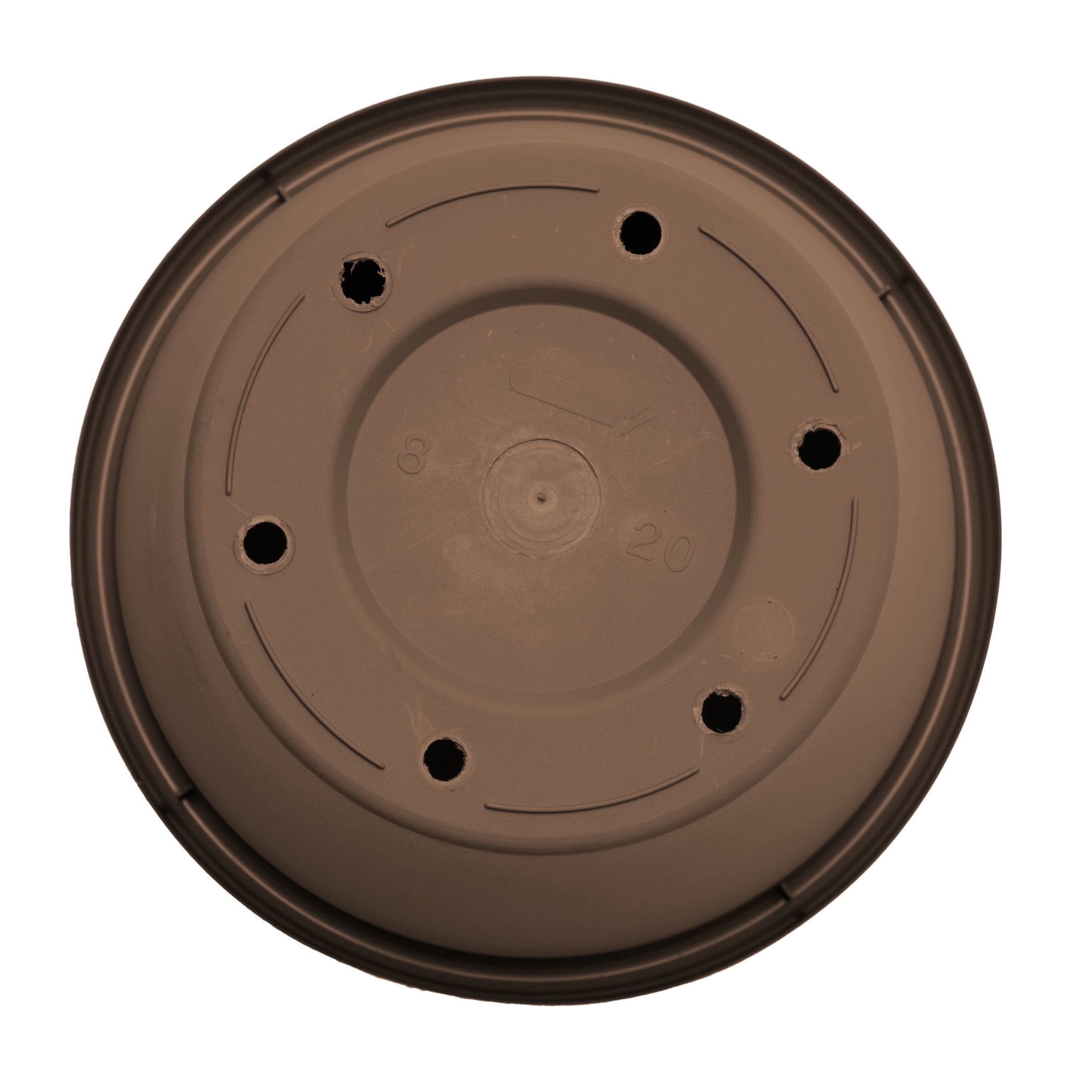 Bloem Terra 8" Plastic Planter with Drainage Holes - Indoor/Outdoor, 1 Gallon Capacity, Lightweight Garden Pot, Chocolate