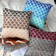 thumbnail image 4 of Cushion Covers, Throw Pillows For Couch, Decorative Pillow Covers 18x18 inch (45x45 cm) Grey, Silk Throw Pillow Covers, Handmade Pillow Covers, Modern, Ombre Pattern - Cranberry Space, 4 of 12
