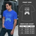 thumbnail image 4 of Greenyef Graphics I Paused My Game to Be Here Gamer Gift Funny Tee Men's T-Shirt Style-23 (Royal Blue & Sky Blue, Small), 4 of 6