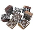 thumbnail image 2 of Lot Of 8 Pcs Pottery Stamp Blockprinting Hand Carved Textile Printing Block, 2 of 5