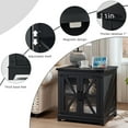 thumbnail image 3 of Nightstand with Charging Station Modern End Side Table with Storage Cabinet & USB Ports & Power Outlets for Bedroom Living Room, Black, 3 of 6