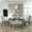 Gray, variant on Dining Table Set for 6, Wooden Rectangle Dining Table with 4 Chairs and 1 Bench, Gray Dining Table and Chairs Set, Modern Dining Room Table Set for Kitchen / Breakfast Nook / Compact Space, JA4643