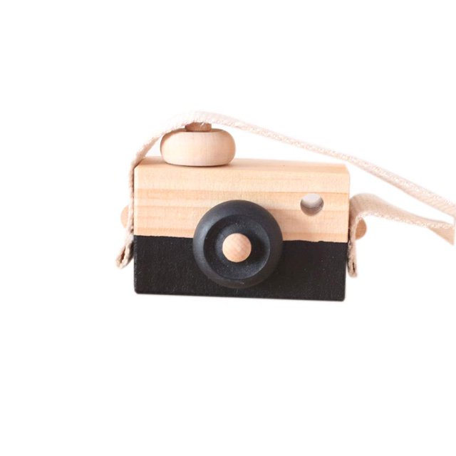 Cámara colgante de madera Juguetes Niños Regalo Habitación Decoración Niños Artículos de decoración Juguetes de madera seitruly WJ3999-05