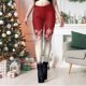 thumbnail image 4 of Gibobby Leggings deportivos mujer Leggings de yoga navideños para mujer Leggings de levantamiento de cadera con impresión digital navideña(Blanco,XG), 4 of 5