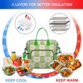 thumbnail image 2 of Forest and Nature Themed Insulated Lunch Tote with Green Frog and Plant Prints, Large Leakproof Lunch Box Cooler with Cute Cartoon Design for School or Picnic, 2 of 6
