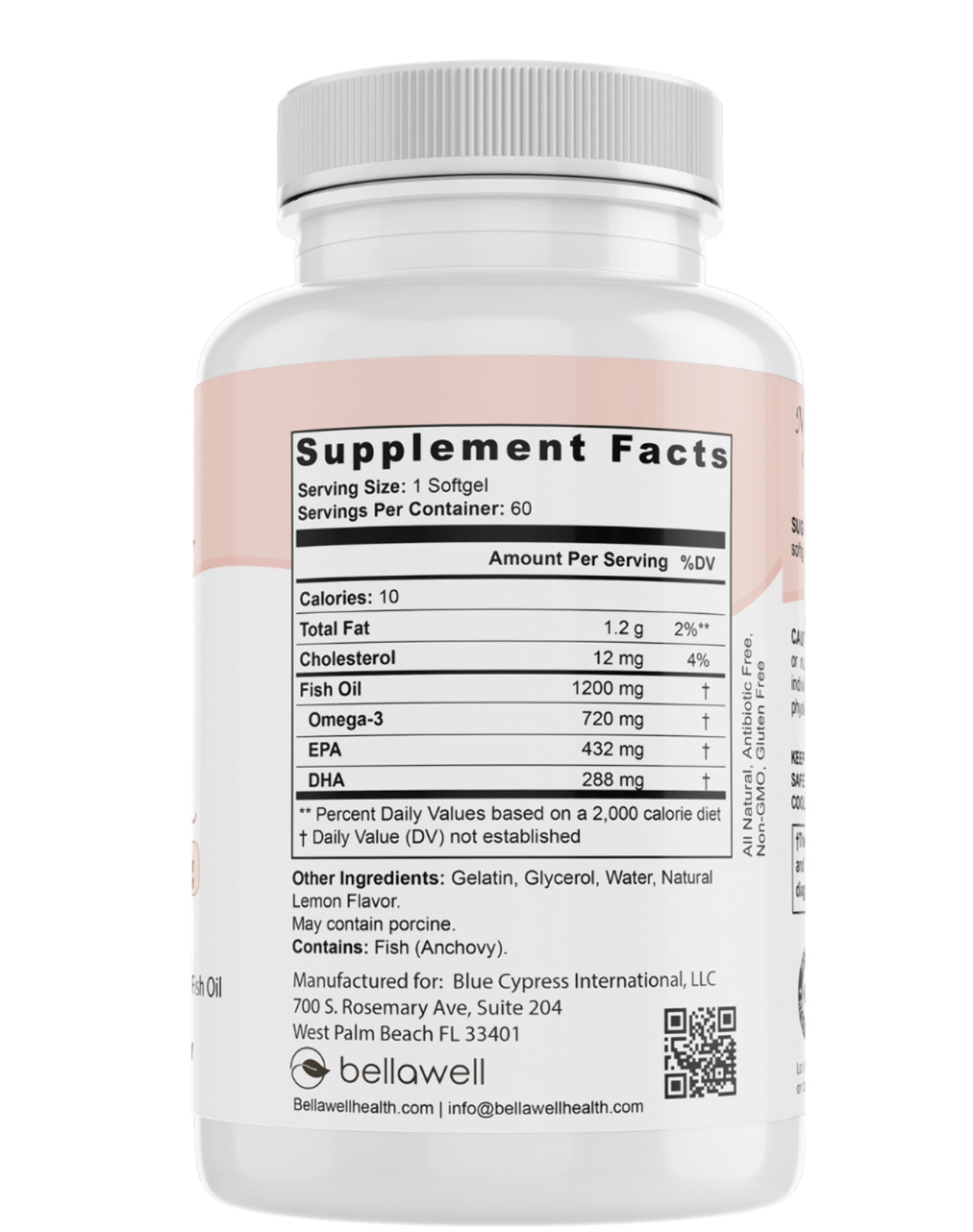 Omega Fish Oil -Omega-3 Fatty Acids by Bellawell