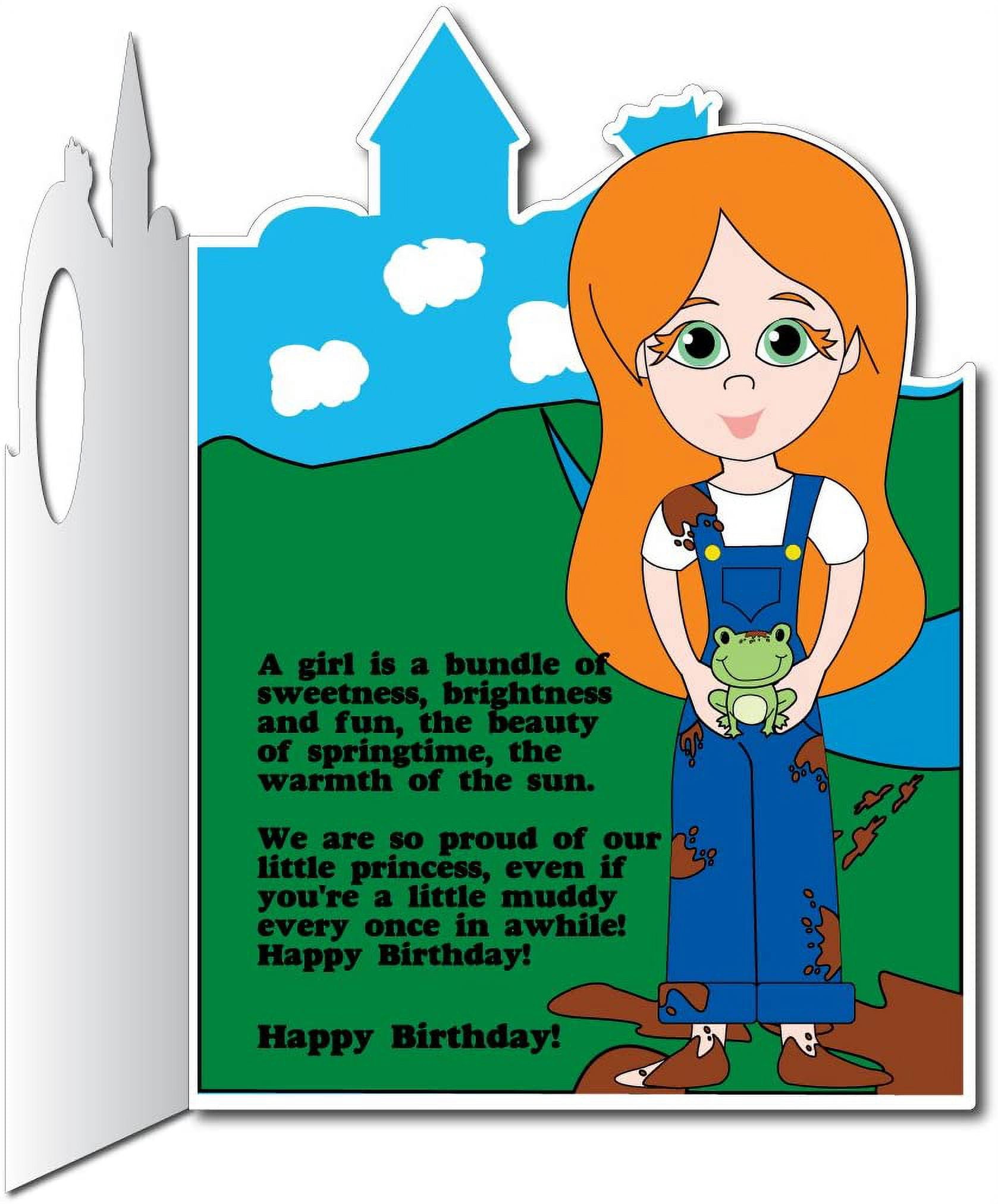 Victory Store 3'x4' Giant Cut Out Princess Birthday Greeting Card w/Envelope 21108
