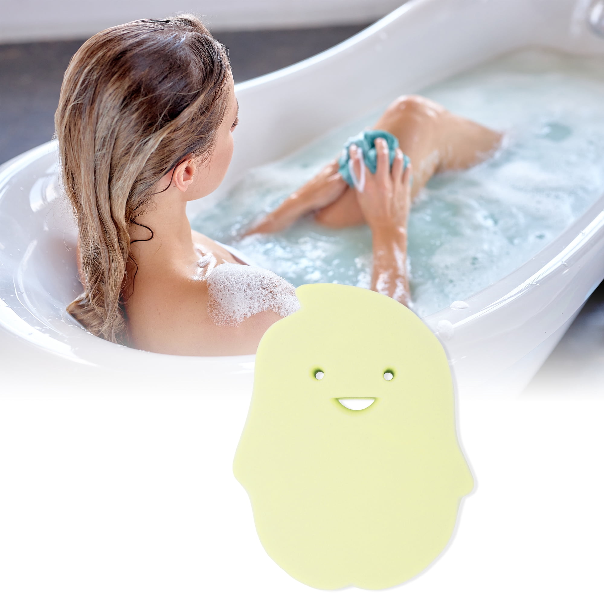 Unique Bargains Penguins Shape Bath Sponge 1 Pc Yellow