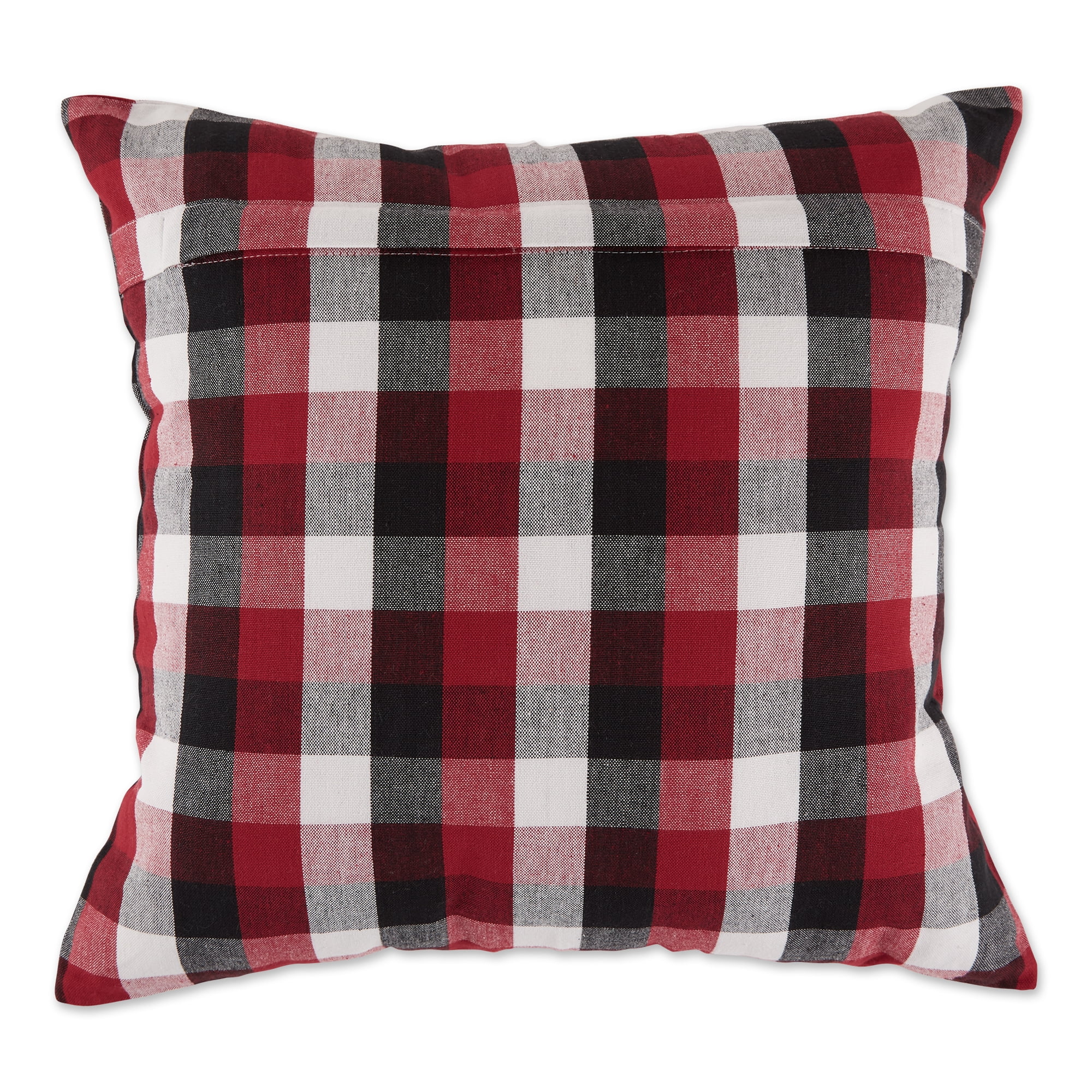 Black, Cardinal Red and White Pillow Cover 18x18 inch, 4 Piece