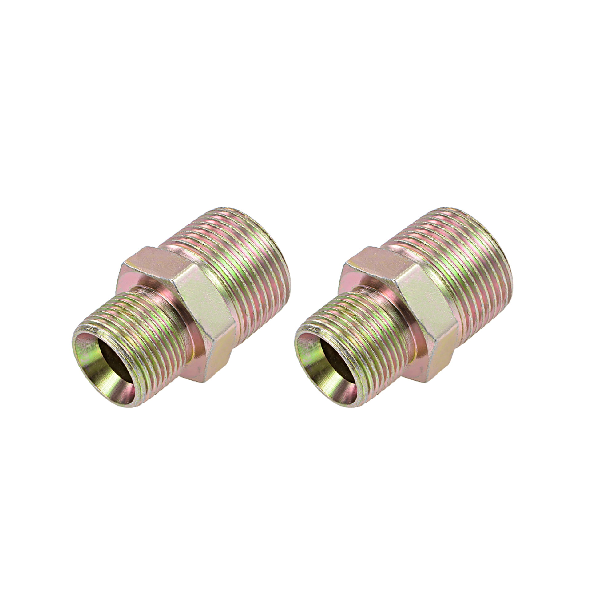 NEW Male NPT Thread Brass Hex Nipple Pipe Connecting Fitting Coupler Reducer