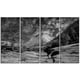 Couches de Rouge Gris Rock avec des Nuages - Toile de Paysage Art – image 2 sur 3