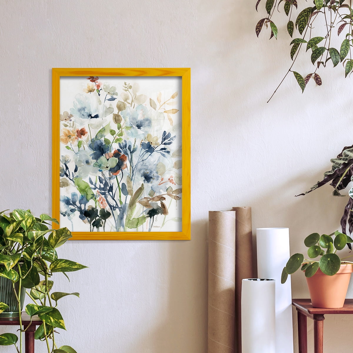 Holland Spring Mix -Framed Print w/glass-Sunflower Yellow