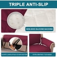 thumbnail image 4 of Recliner Chair Covers, 100% Waterproof Sofa Covers Chair Cover Slipcover Couch Protector Triple Non-Slip Sofa Slipcover for 1 Cushion Furniture Protector for Pets, Kids, Dog (23", Burgundy), 4 of 6