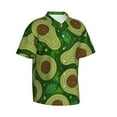 thumbnail image 2 of Disketp Hawaiian Shirts For Men,Big Colorful Avocados Print Mens Casual Short Sleeve Button Down Shirts Beach Shirt, 2 of 8