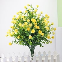 Fake Flowers Promotion Sale! Nomeni 2Pcs Artificial Flower Silk Flower Bouquet Latex Real Flower Bridal Artificial Flowers Wedding Home, Home Decor Clearance Sale Yellow