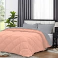 thumbnail image 2 of D.N.G. BEDDINGS 3 Piece Luxury Reversible Diamond Pattern Comforter Set Premium Super Soft, All Season 800 TC, 100% Egyptian Cotton Full/Queen Size Peach-Silver Color, 2 of 7