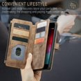 thumbnail image 6 of Asuwish Kickstand Hard Shell Wallet Cell Phone Case with Tempered Glass Screen Protector for iPhone 7 Plus/8 Plus, Brown, 6 of 7