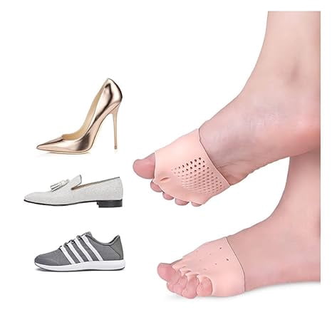 Hyggear Silicone Toe Separator, Hyggear Toe Separators, Hyggear Toe Spacers, 4 Pairs, Ball of Foot Cushions, Breathable & Soft, For Men & Women (4 Pairs)mix
