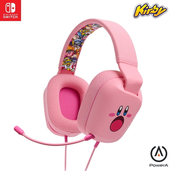 PowerA Wired Stereo Headset for Nintendo Switch - Kirby Mouthful