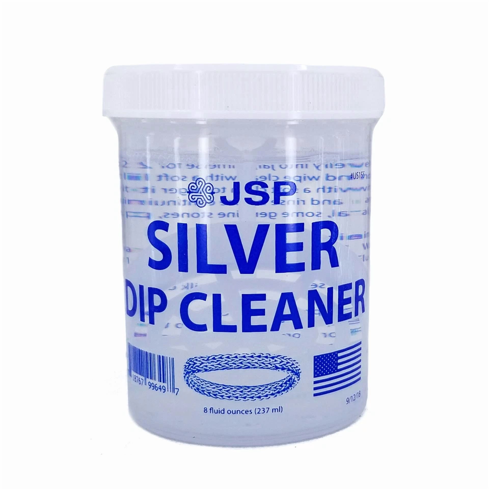 Zyler - Sterling Silver Dip Cleaner Tarnish Remover 925 Jewelry Cleaning 8Oz W/ Cloth