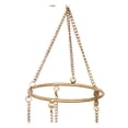 thumbnail image 6 of DecMode 38" Gold Metal Handmade Embellished Elephant Windchime with Glass Beads and Cone Bells, 6 of 8