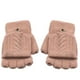 thumbnail image 1 of Greeniant 1 par de guantes de invierno para mantener el calor con solapa, guantes de punto para senderismo al aire libre, mitones sin dedos 2 en 1, rosa Deportes de nieve rosado rojo Greeniant OD000499-06, 1 of 6