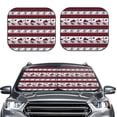 thumbnail image 2 of Daiia Buffalo Plaid Forest 2PCS Car Windshield Sun Shade, Foldable Sun Shield for Car Front Window, Auto Sun Blocker Visor Protector Universal for Truck SUV Pickup-Small, 2 of 7
