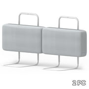 Kidsbuddy 23.6" Toddler Bed Rails Guard Foldable Portable Kids Bed Rail 5 Hole Height Adjustable Bed Rails for Toddlers, 2PC, Grey