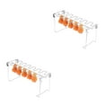 thumbnail image 3 of FRCOLOR WORGEOUS 2pcs Chicken Leg Grill Rack Stainless Steel Drumstick Wing Roasting Holder Bbq Chicken Roaster Stand Grilling Tool with 14 Slots, 3 of 8