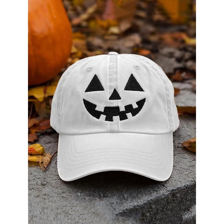 DOVACKA Unisex Autumn Halloween Pumpkin Face Baseball Hat  display picture 3