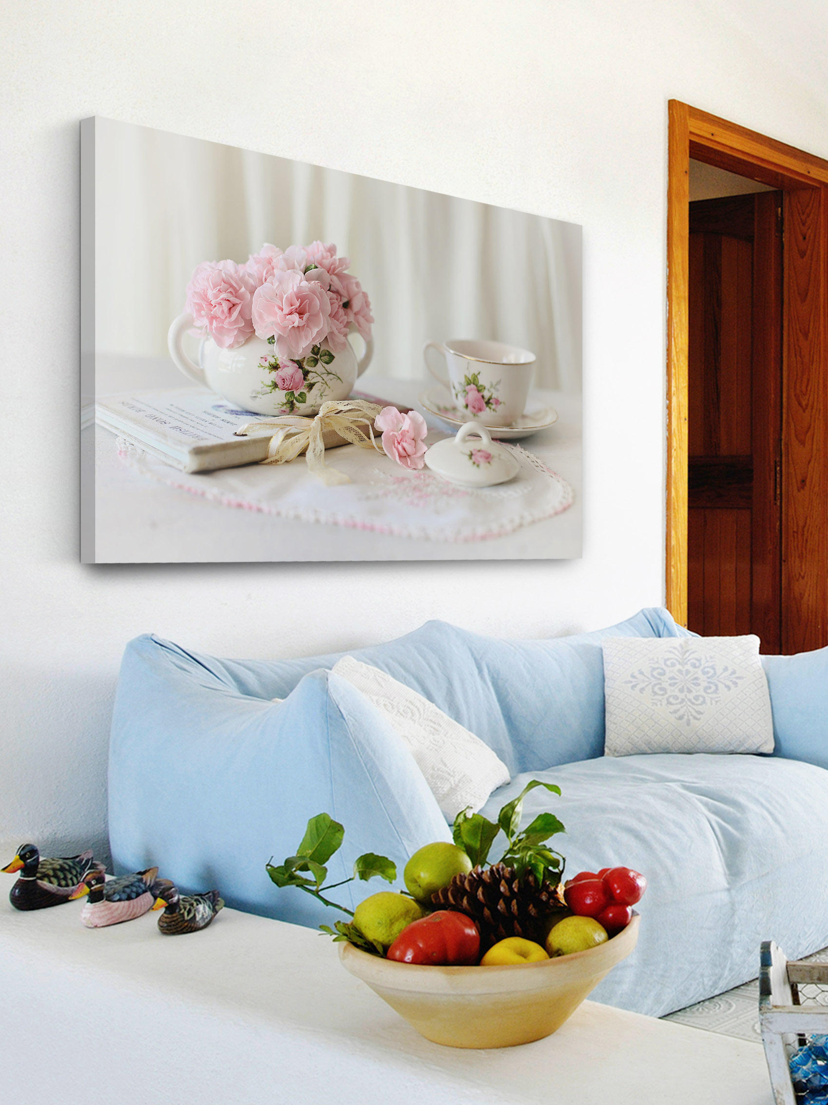 Marmont Hill 'Pink Tea Party' by Sylvia Cook Painting Print on Wrapped Canvas