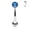 Blue, variant on 16GA 3mm CZ Prong Set 316L Surgical Steel Eyebrow Curved Barbell Ring