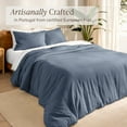 thumbnail image 3 of Bare Home Linen Duvet Cover Set - Lightweight & Breathable - King/Cal King, Indigo, 3-Pieces, 3 of 10