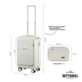 thumbnail image 3 of Maleta De Viaje 10kg 20 Pulgadas Cabina Carry On Neceser Ruedas 360 SKYTRAVEL blanco 1, 3 of 7