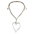 thumbnail image 5 of Deeceymbur Bayetss Heart Necklace Vintage Large Love Pendant Adjustable Leather Rope Chain for Women Fashion Jewelry, 5 of 5